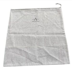AQUATALIA Light Gray Drawstring Dust Bag for Handbags / Shoes 14.5" × 15.5"
